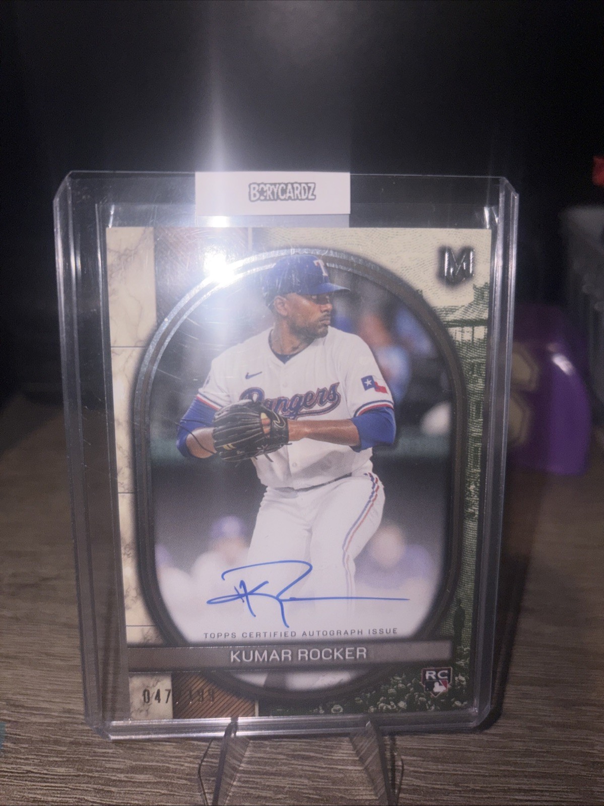 2025 Topps Museum Kumar Rocker Rookie Auto /199 Rangers Archival Autograph RC