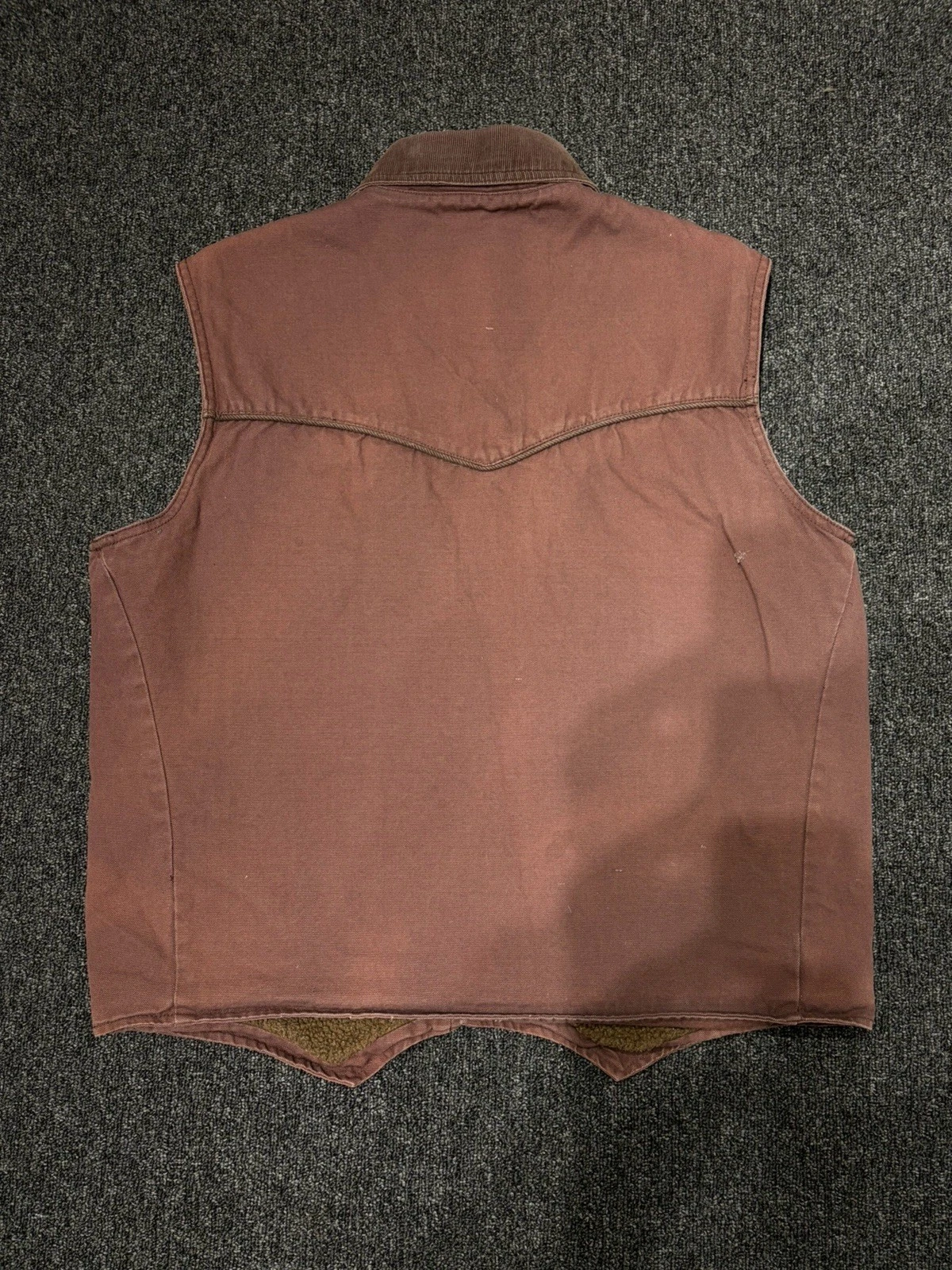 Powder River Outfitters Panhandle Slim Sherpa Lined Canvas Vest Mens L Faded... image 15