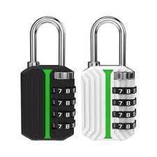 4-Digit Resettable Combination Lock for Heavy-Duty Indoor Outdoor Security Use