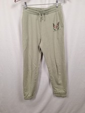 Abercrombie Kids Joggers Sweatpants Size 11/12 Mint Green Butterfly Logo Lounge