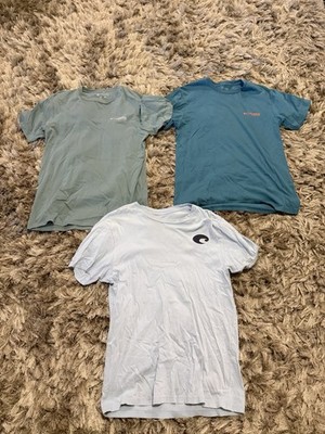 Bundle of 3 Fishing T Shirts Columbia/Costa Men s Medium Short Sleeve