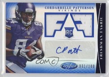 2013 Certified Mirror Blue Signatures 31/100 Cordarrelle Patterson #304 Auto 2r7