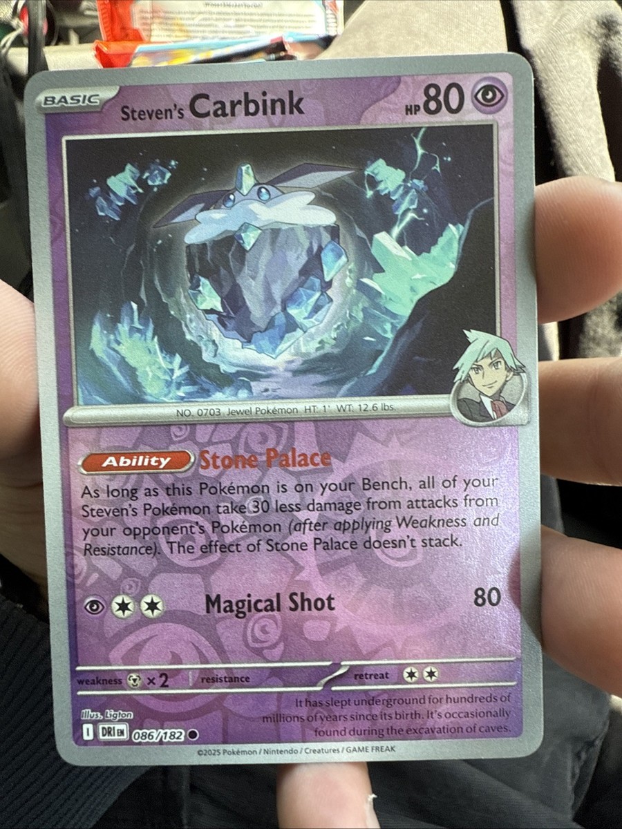 Steven's Carbink 86/182 Reverse Holo Destined Rivals Pokemon | eBay
