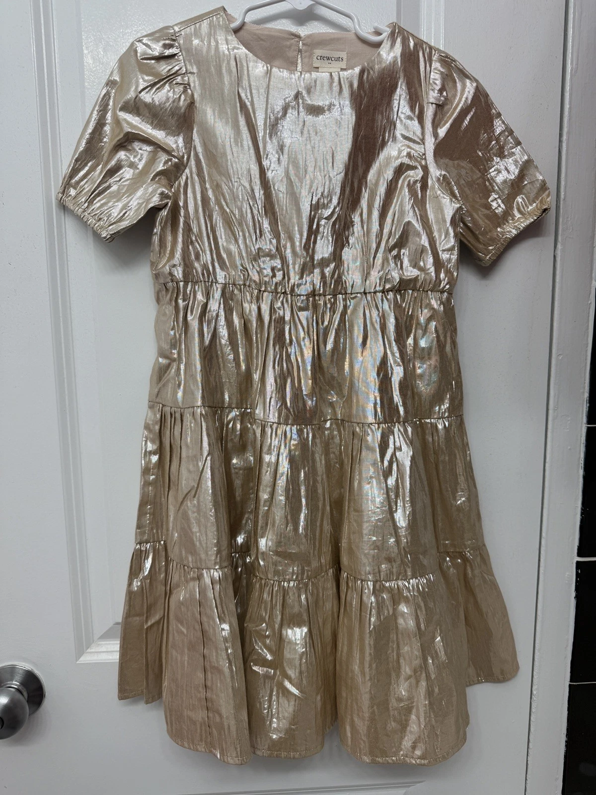 J.Crew Crewcuts Champagne Gold Metallic Holiday Party Dress NEW with TAG Size 6