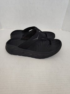 Hoka One One Ora Recovery Flip Sandals Black Gray Mens 7 Womens 9 Thong Slides Hoka Flip Flop | eBay main image 4