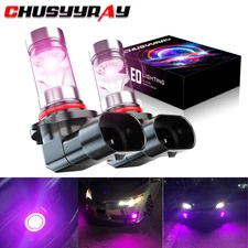 Pair 9005 LED Headlight Bulbs High Low Beam Kit Purple Super Lamps