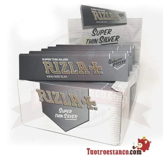 Cartine Rizla Argento Lunghe Silver KING SIZE Scatole Da 50 Libretti - Imagen 3 de 3