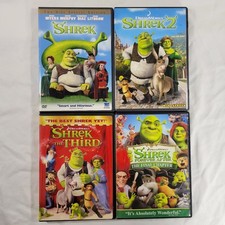 Shrek Movie Lot 4 DVDs 1-4 Mike Myers Eddie Murphy DreamWorks Films USED