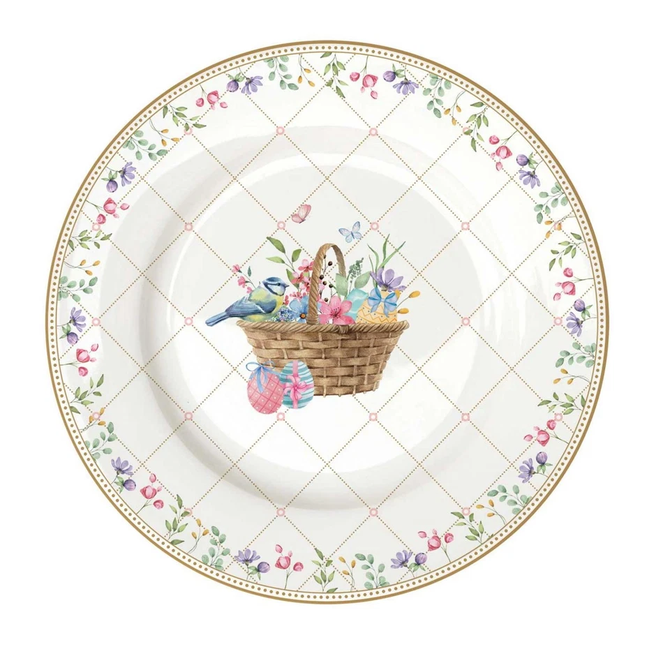 6er Set Kuchenteller SPRING BLOOM Ostereier mit bunten Blumen 19cm Easy Life - Bild 2 von 4