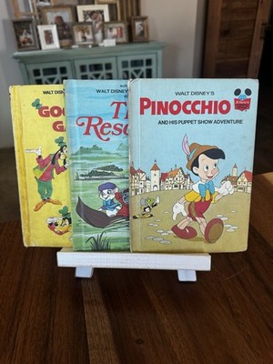 Disney Children s Hardcover Books Featuring Pinocchio, Rescuers Down, And Goofy