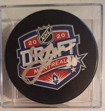 Joel Blomqvist Pittsburgh Penguins 2020 Draft Signed Puck