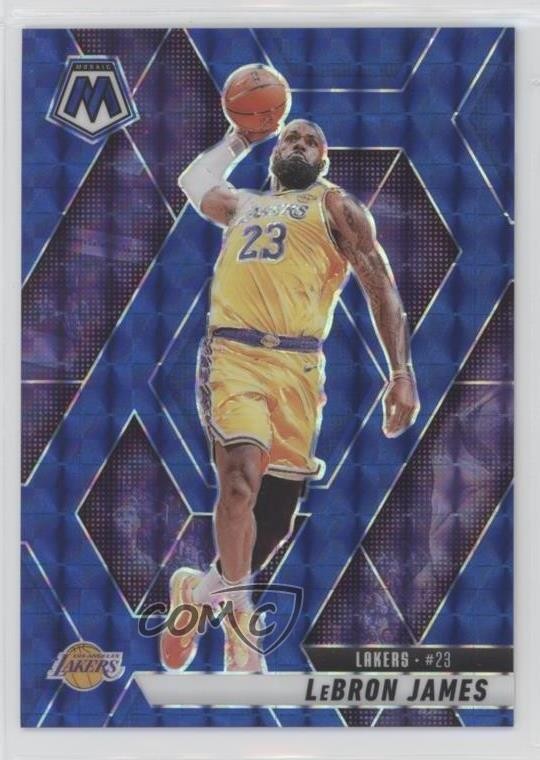 2024-25 Panini Mosaic Blue Mosaic Prizm /199 LeBron James #180