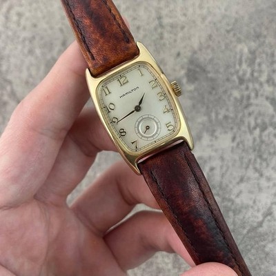Rare Hamilton American Boulton Indiana Jones Quartz 6186 Square Dress Watch Men