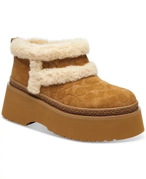 Damen Coach Stiefel Braun Wildleder 39