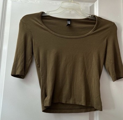 Vintage Laundry by Shelli Segal Olive Green Women s Top 3/4 Sleeve
