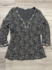 Per Una Women's 3/4 Sleeve Lace Details Blouse, Size 18