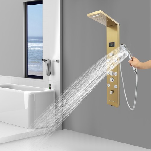 6-in-1 Led Shower Panel, Smart Shower Panel Mechanism With Led Display