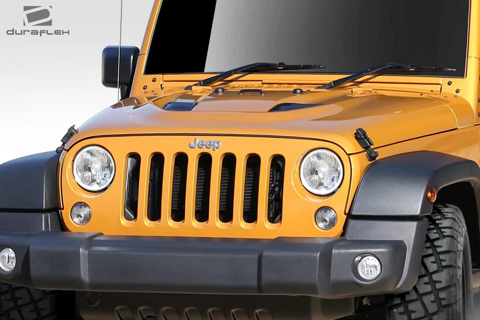 For 2007-2018 Wrangler Duraflex Power Dome Hood - 1 Piece Foto 2 de 4