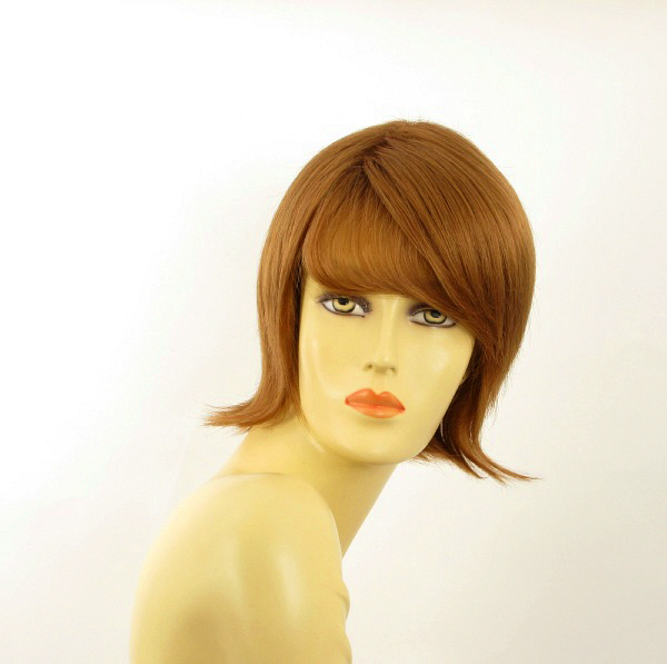 Perruque courte blond foncé VALERIA 27 avec coupe carré chic