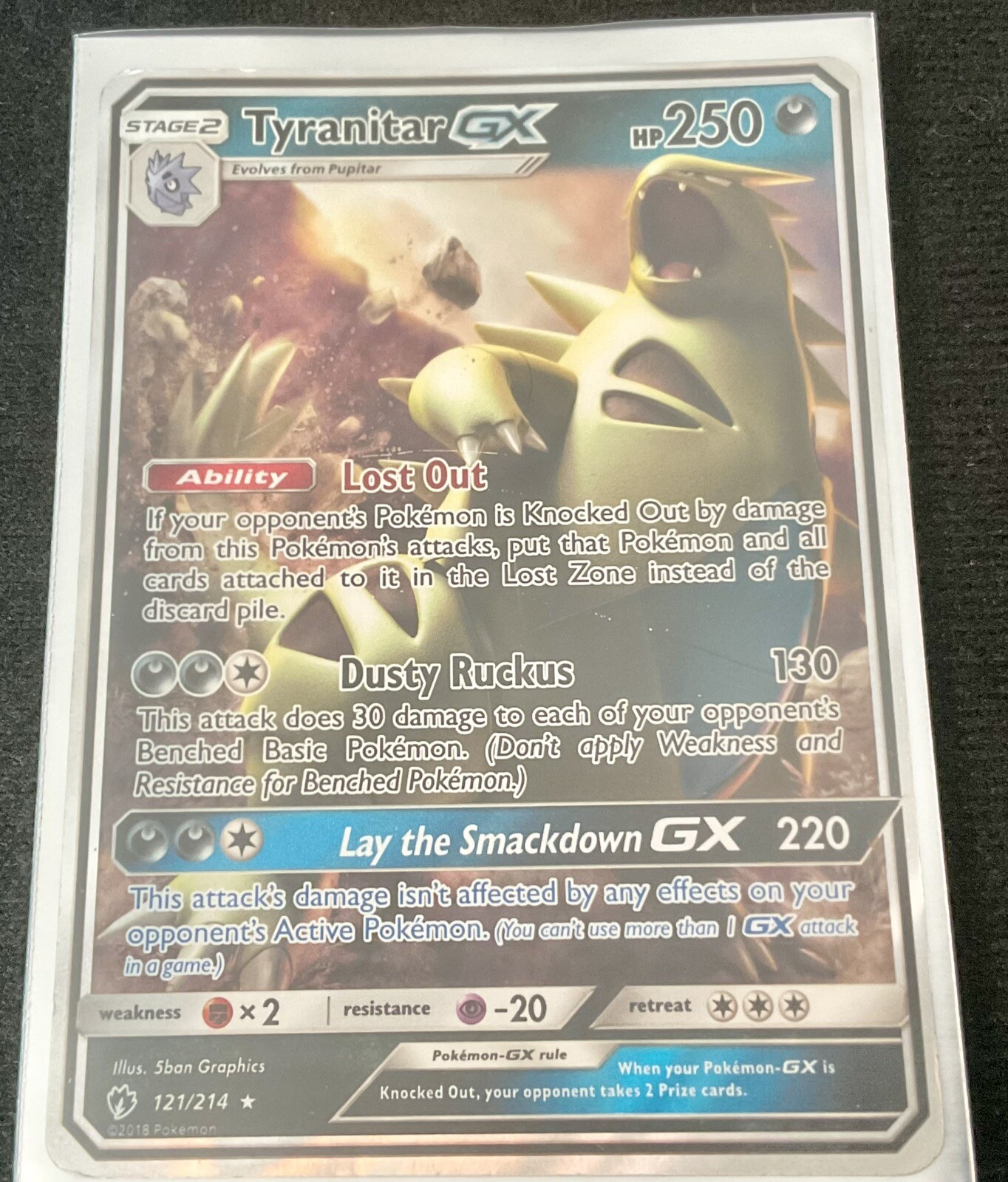 Tyranitar GX 121/214 Sm-Lost Thunder Holo