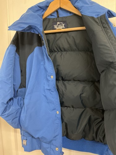 Vintage Woolrich Bomberjacke L 90er Made In USA blau wattiert Outdoor-Lackmarke - Bild 13 von 18