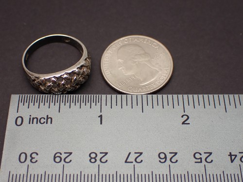 3 bandas anillos de plata de ley 925 tejido abovedado y cuentas finas y lisas tallas 8, 9, 7,75 - Imagen 16 de 17
