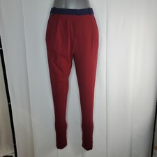  230 PINKO Maroon Harem Designer Casual High Waist Pants Size 4 Made In Italy
