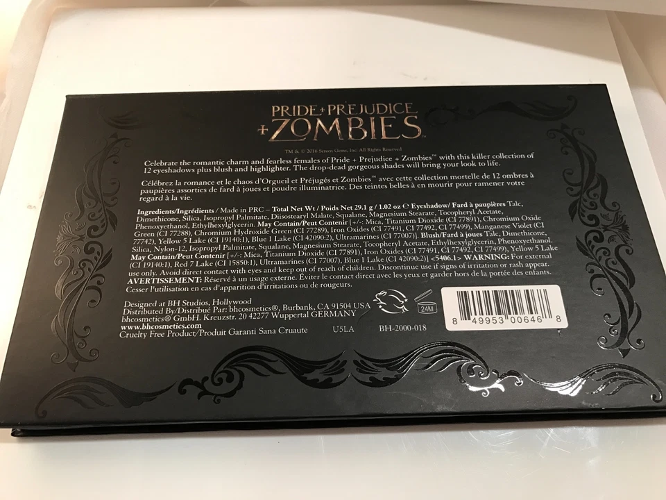 BH Cosmetics Pride and Prejudice and Zombies Eye & Cheek Limited Edition Palette - Image 4 of 4