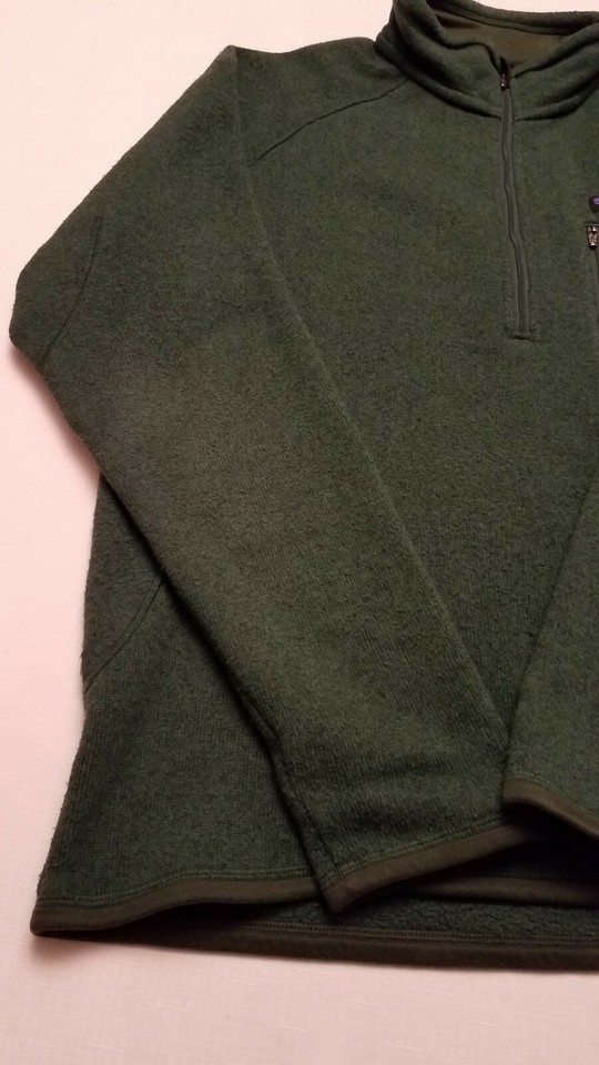 PATAGONIA Pullover GREEN Better Sweater POLYESTER 1/2 Zip Jacket Mens