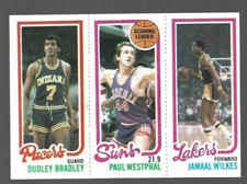 B 1980-81 Topps Basketball Dudley Bradley Paul Westphal Jamaal Wilke 116-186-142