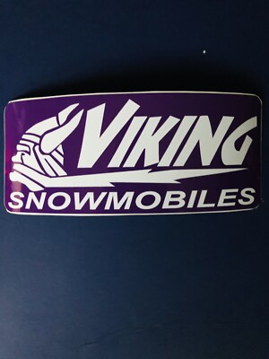 1-Vintage Remake Viking Snowmobiles Sticker (New Vinyl) 3  X 7 