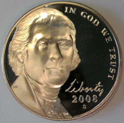 2008 S Jefferson Nickels - Return to Monticello - Proof - Ungraded