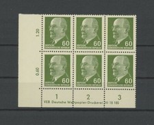 DDR ULBRICHT 1080 DV DRUCKVERMERK postfrisch ** m3771