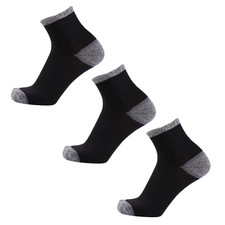 Premium Performance Cotton Quarter Crew Sport Athletic Socks  3 Pack  2 Styles