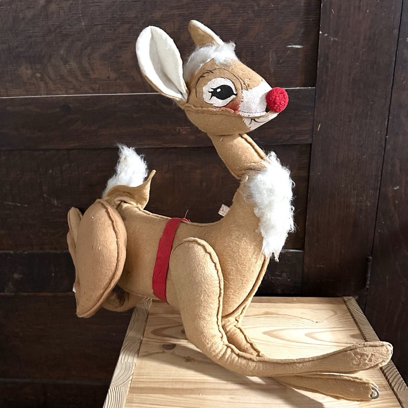 Rare 1970’s Vintage Annalee Posable Reindeer  Doll