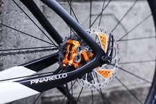 Gold Juin Tech ETF 4-Piston Flat Mount Hydraulic Brake Caliper Set 160mm Gravel