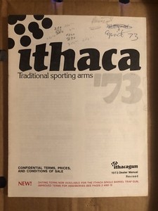 1973 Ithaca Gun Traditional Sporting Arms Dealer Manual Original