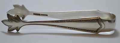 Vintage SAART BROTHERS VENETIAN SSMC Sterling Silver Sugar TONGS 3 3/4'', 16.5 g