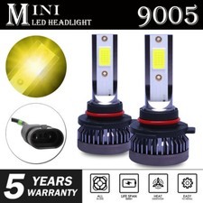 Pair Mini 9005 Hb3 H10 Fog Driving Light Led Headlight 3000k Yellow Hi-low Lamp Pair Mini 9005 Hb3 H10 Fog Driving Light Led Headlight 3000k Yellow Hi-low Lamp