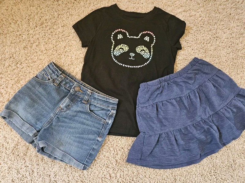Girls Size 6 6X Shirt Skirt Shorts