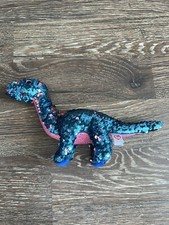 TY Flippables Tremor Dinosaur Sequin 13" NASA SpaceX Beanie Baby