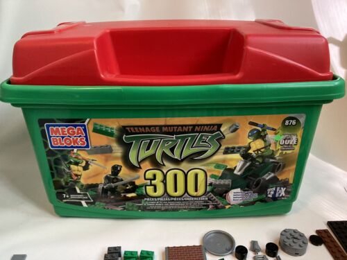 Mega Bloks 2004 Teenage Mutant Ninja Schildkröten 300-teiliges Wannenset 876 90 % komplett TMNT - Bild 11 von 19