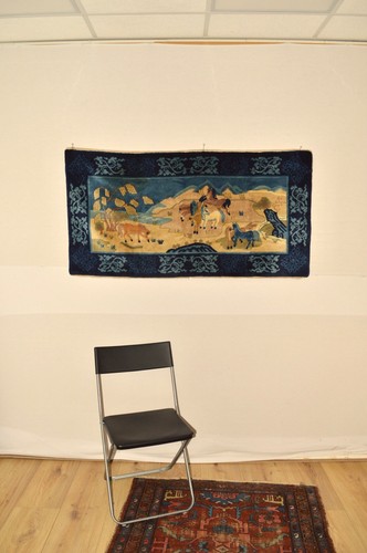 SCHÖNER ALTER 1970ERer BAOTAU ODER PAU TAU PANEL WANDTEPPICH Vollstapel!! - Bild 12 von 12