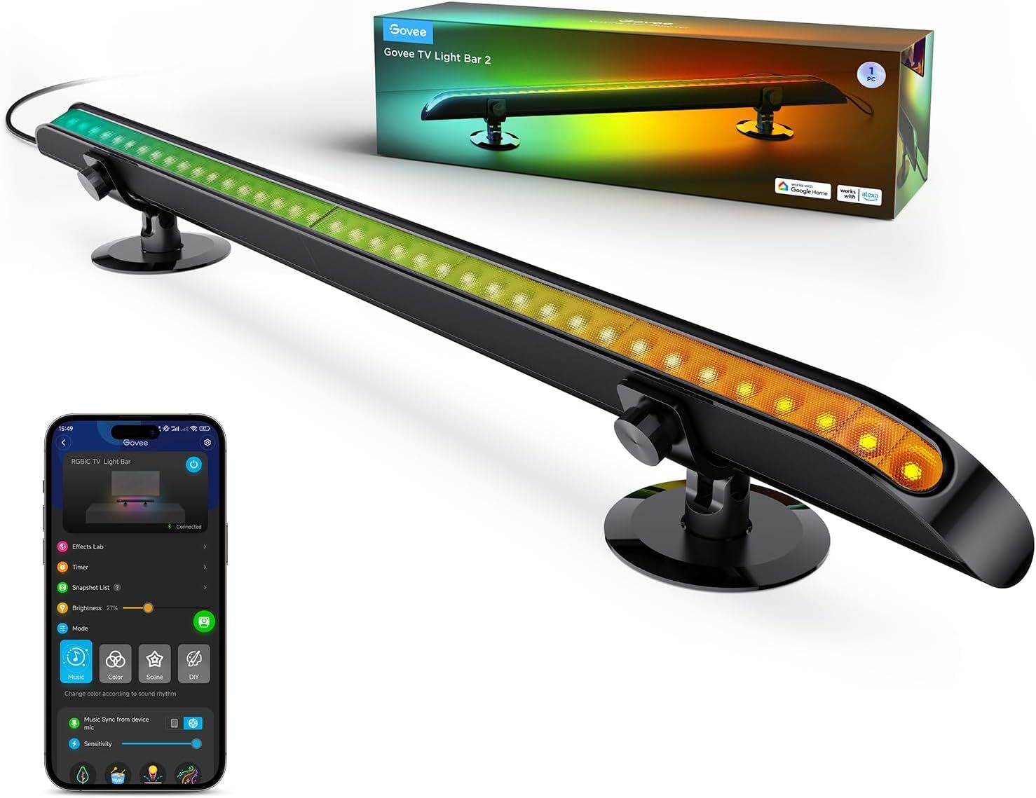 Govee Upgraded 31 Inch Smart TV LED Light Bar with Scene and Black Mode-image