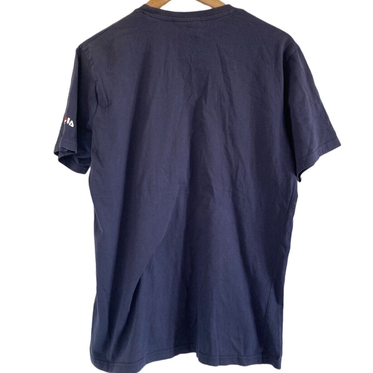 T shirt maglietta uomo Fila vintage grande logo 100% cotone navy taglia media