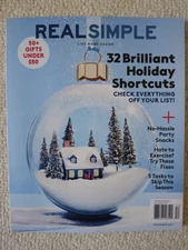 Real Simple Magazine December 2017  Brilliant Holiday Shortcuts Party Snacks