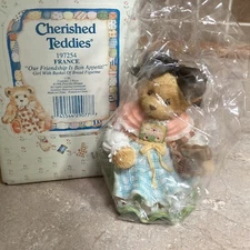 New Cherished Teddies Claudette France "Our Friendship Is Bon Appetit!" NIB-a4