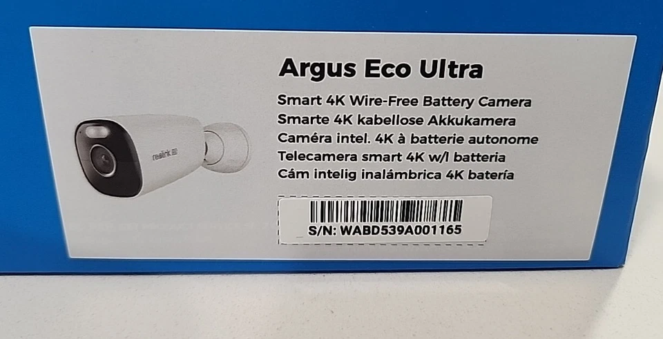 NEW !!! Reolink Smart  Argus Eco Ultra 4K Wire Free Battery Camera NIB  - Image 2 of 4