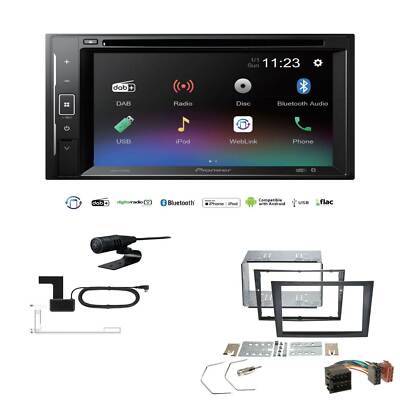 Pioneer Autoradio 2-DIN Bluetooth DVD DAB für Opel Agila (A) 2000-2007