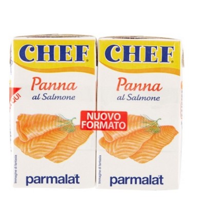Parmalat Panna chef al salmone Sahne Kochcreme creme mit Lachs 2x 125g